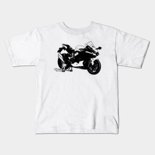 Ninja ZX10R Bike Sketch Art Kids T-Shirt